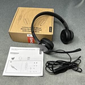Lenovo L36 USB A Wired Stereo Headset With Control Box Adjustable 4XD1K18260